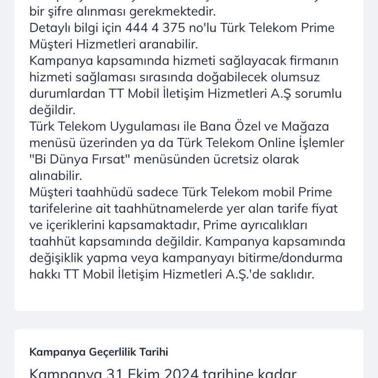 Türk Telekom Prime Havabüs İş Birliği Pişmanlıktır.