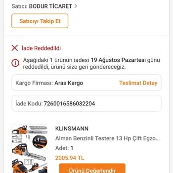 Trendyol Bodur Ticaret İş Birliği İle İadeyi Reddetme Operasyonları