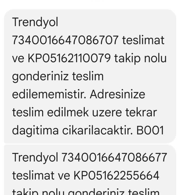 PttAVM Teslim Edilmeyen Kargo