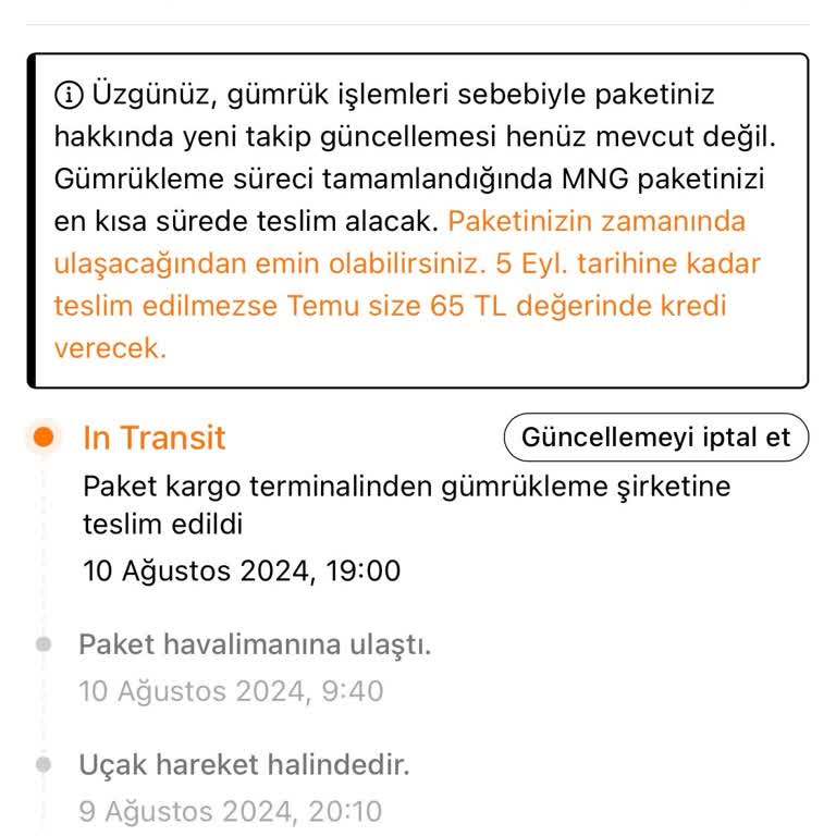 MNG/DHL Bitmeyen Gümrük Süreci