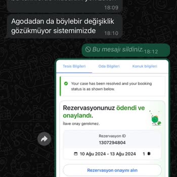 Agoda Benden Habersiz Otel İptali Yapmış