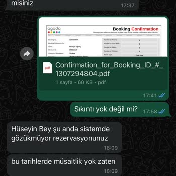 Agoda Benden Habersiz Otel İptali Yapmış