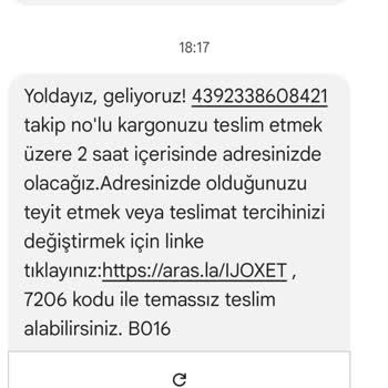 Aras Kargo Kargo Teslimi İle İlgili Sıkıntı