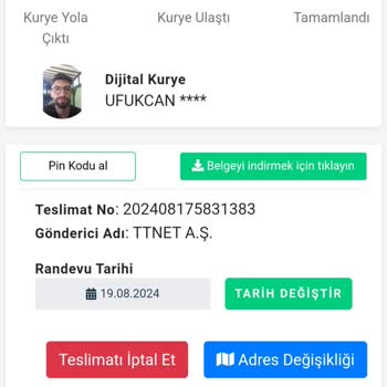 Dijital Kurye Telekom Kurye Hizmeti Zamanımı Çaldı Ve Bilgi Vermedi