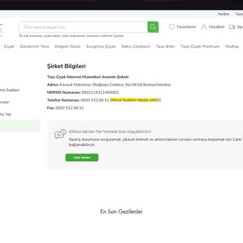 Taze Çiçek (tazecicek.com) Teslimat Gecikmesi Ve Müşteri Hizmetleri Sorunu