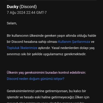 Discord Hesabımı Bana Geri Vermiyor