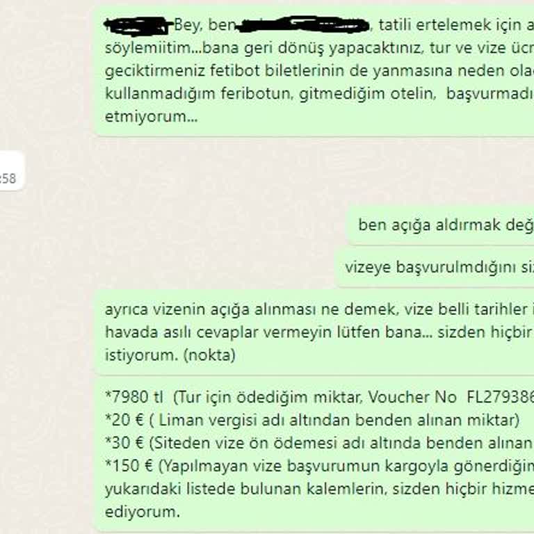 Feribotlines İade Talebimi Onaylamıyor