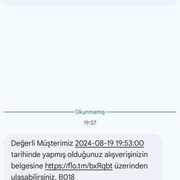 FLO Ayakkabı Alışveriş Yapmadığım Halde Fatura Mesajı Gelmesi