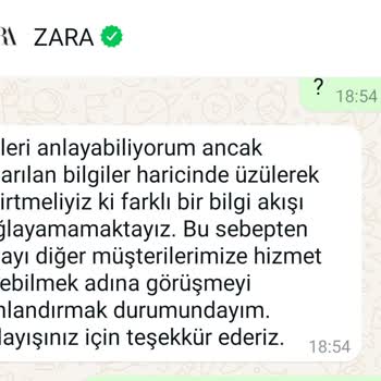 Zara İnternetten Alınan Ürün Ve Sonrasında Stokta Yok Deyip İptali