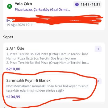 PizzaLazza'nın Dalga Geçer Gibi Getirdiği Siparişler