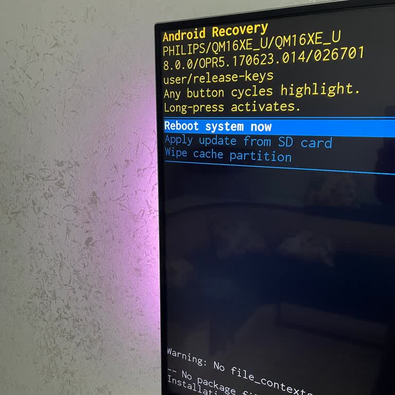 Philips TV Reboot System Now Hatası