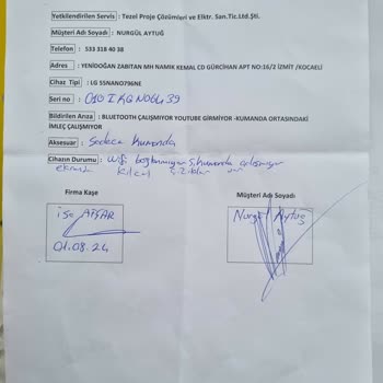 Sigortalı LG TV'im Arızası Giderilmeden Bana Geri Getirildi