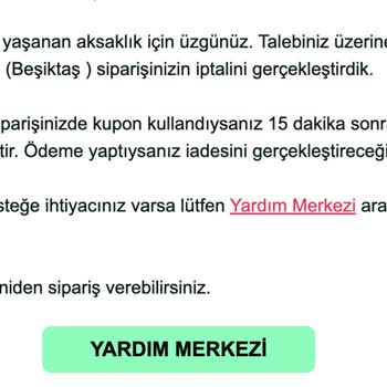 Yalan Beyanla Sipariş İptal Eden Restoran Ve Yemeksepeti İlgisizliği
