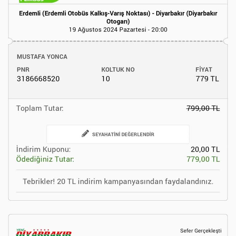 Kamil Koç Yanlış Sefer Saatleri.