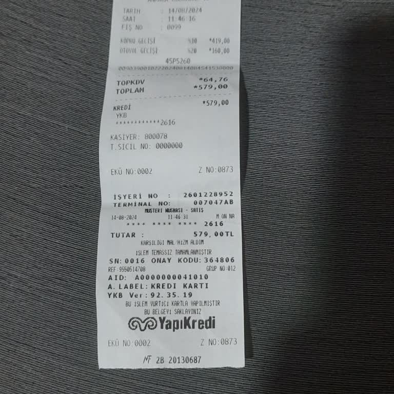 1915 Çanakkale Hatalı Ücret Tahsil Edilmesi