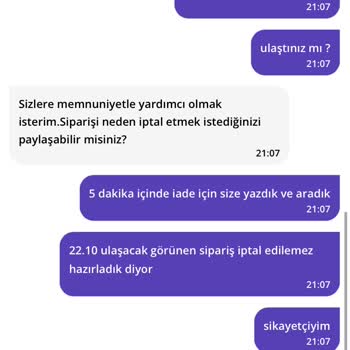 Cremeria Milano Getir Üzerinden Sipariş İptalinde Yaşanan Sorun Ve Geri Ödeme Problemi