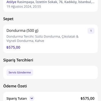 Cremeria Milano Getir Üzerinden Sipariş İptalinde Yaşanan Sorun Ve Geri Ödeme Problemi