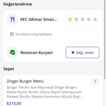 KFC Yanlış Yemek Gönderdi İade Yapmadı