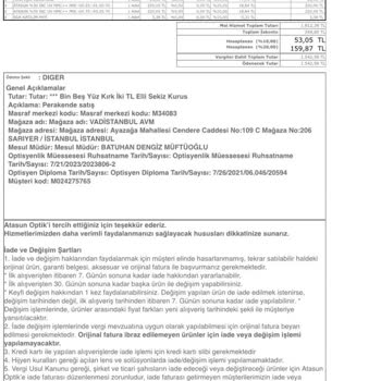 Atasun Optik Firmasının Ürün Garanti Değişimindeki Uyanıklığı!