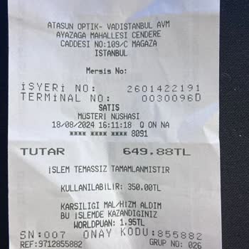 Atasun Optik Firmasının Ürün Garanti Değişimindeki Uyanıklığı!