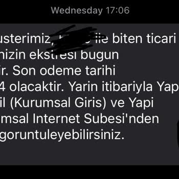 Yapı Kredi Ticari Kartla Alakalı Keyfi Kararları