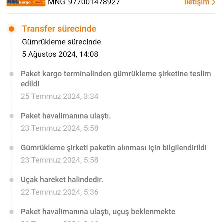 MNG Kargo'nun Gümrükte Bekletmesi