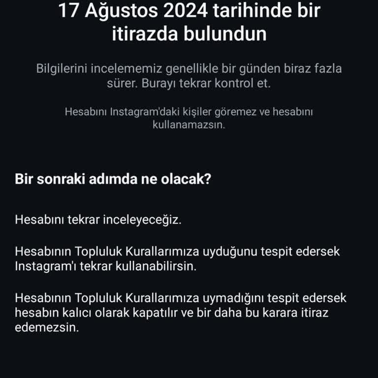 Instagram Askıya Alınması