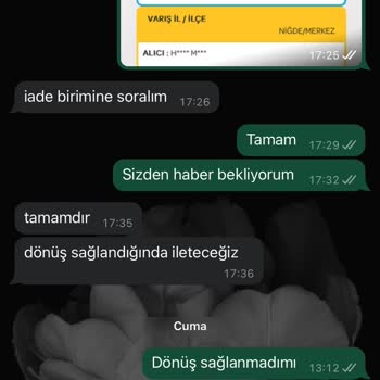 Hepsi Moda Kargo İade Şikayeti