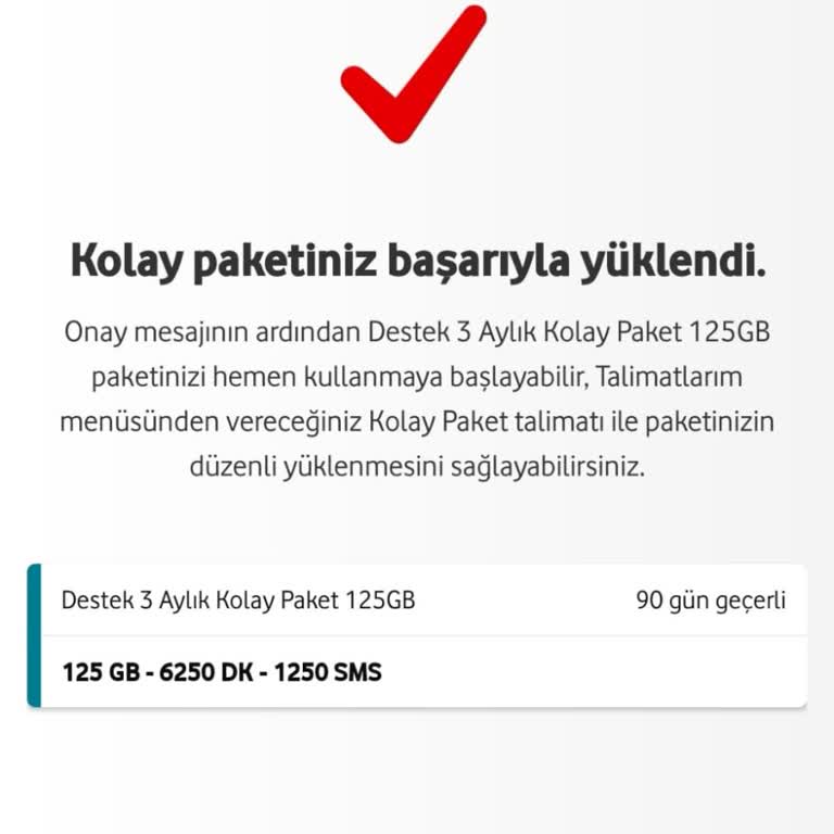 Vodafone Yanımda Uygulamasında Paket Tanımlama Sorunu ve Mağduriyet