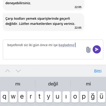 Getir Kupon Kodu Geçersiz /ilgisiz Temsilci
