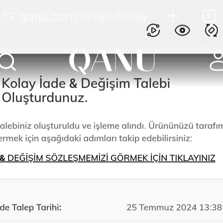 Qanu İade Kabul Etmiyor