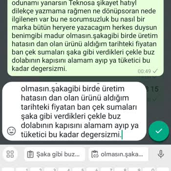 LG Buzdolabı Arızası Ve Yetersiz Müşteri Hizmeti