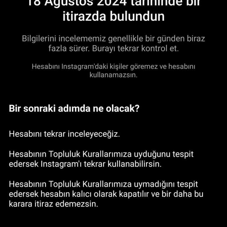 Instagram Hesabım Askıya Alındı