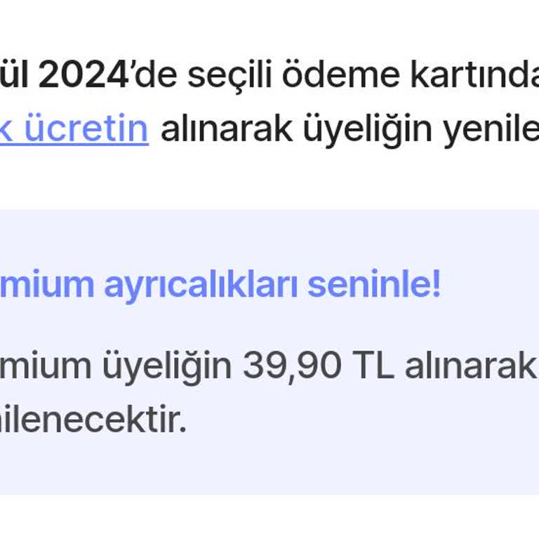 Hepsiburada.com İznim Dışı Premium Üyelik Ücreti Aldı.