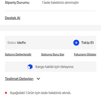 İdefix Bozuk Ürünün İadesini 1 Aydır Yapmadı