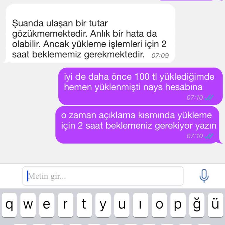 Nays Para Yükleme Sorunu
