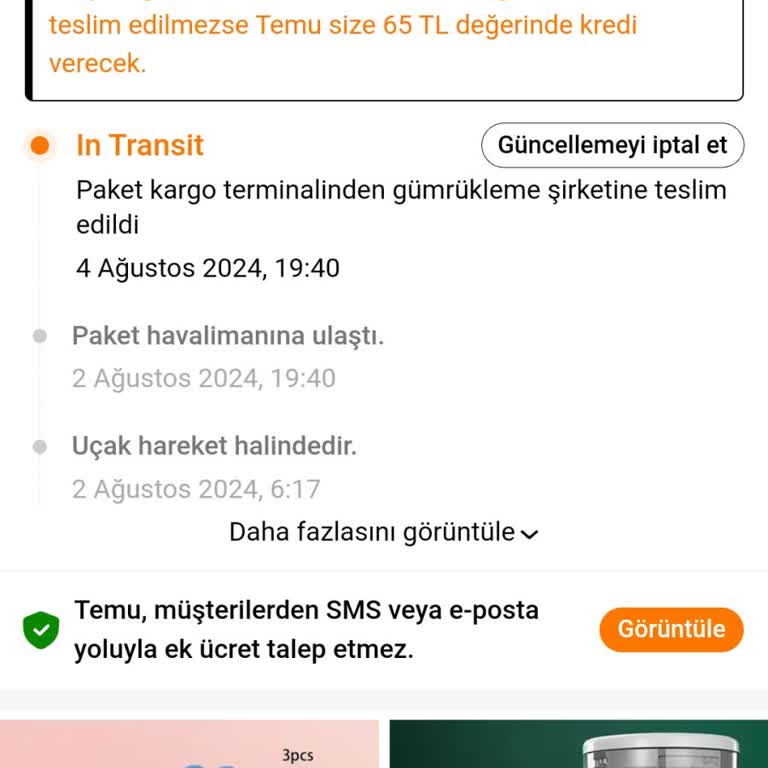 MNG Kargo Temu Ürünlerini Almadığı İçin Gümrükte Takılması!
