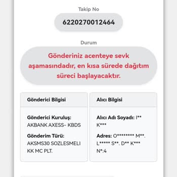 Kuryenet Axess Kredi Kartı Teslimatında Yaşanan Gecikme