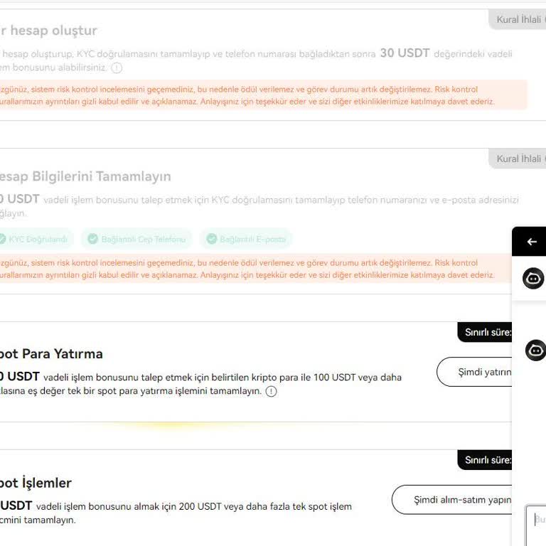 KCEX KYC İşlemi Sonrası Ödül Problemi