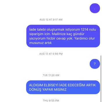 14 Of Elite İade Maillerine Dönmüyor