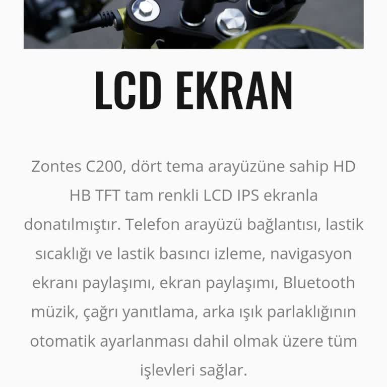 RKS Motor Zontes Zt 200c Gösterge Bağlantısı Yok Yanlış Özellik Belirtildi