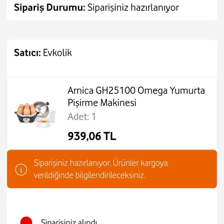Vodafone Her Şey Yanımda Siparişimi Göndermedi Ve Paramı İade Etmedi
