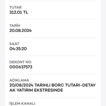 Akbank Ak Yatırım Borç Alacak İşlemleri Adı Altında Para Çekilmesi