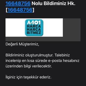 A101 Kapıda Para İade İşleminin Gerçekleşmemesi