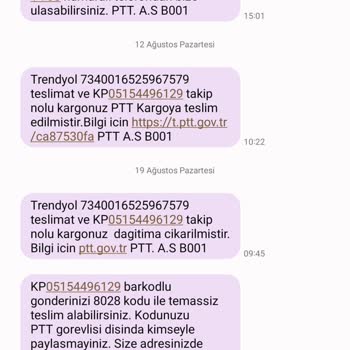 PttAVM Teslim Edilmeyen Ama Teslim Edilmiştir Diye Mesaj Atıldı!
