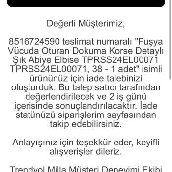Trendyol Milla İademi Yapmıyor
