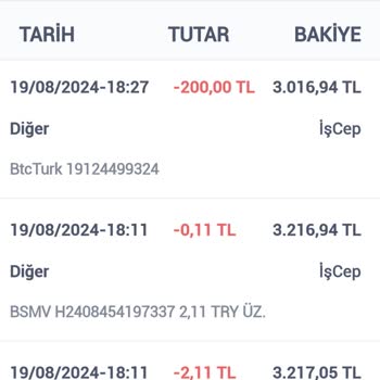 BTCTURK Başka Hesaptan Para Girişi