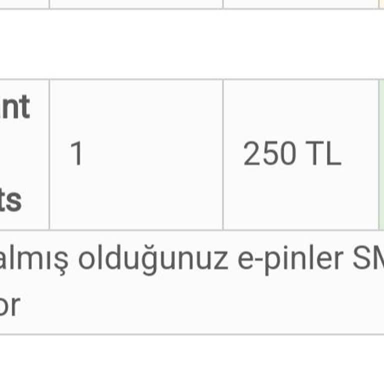 Epin.com.tr SMS İle İletildi