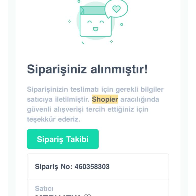 MERYJEW'den Yaptığım Shopier Siparişini İptal Etmek İstiyorum