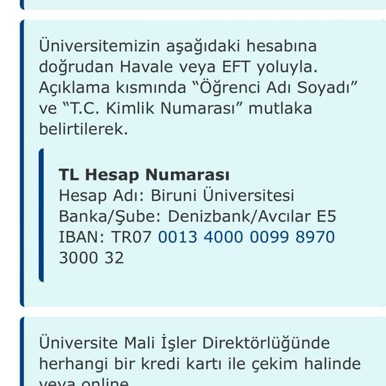 Biruni Üniversitesi Kayıt Ücreti Taksitlendirme Sorunu